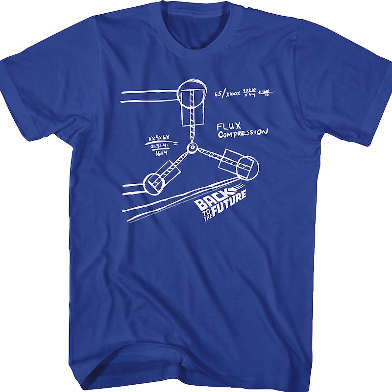 Flux Capacitor Sketch Back To The Future T-Shirt