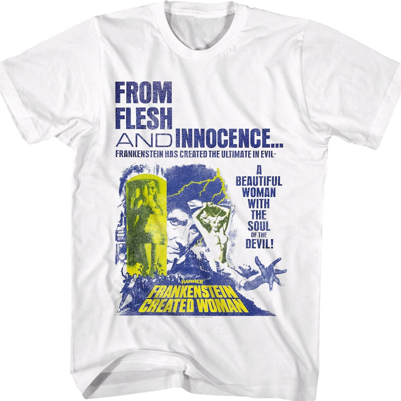 Frankenstein Created Woman Poster Hammer Films T-Shirt