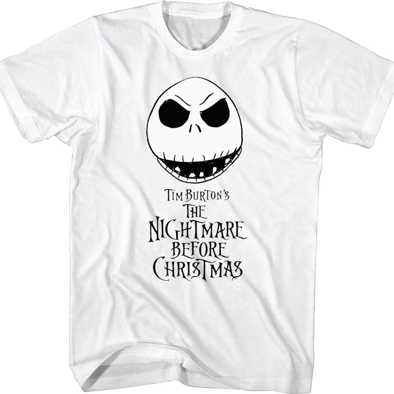 Jack Skellington Head Nightmare Before Christmas T-Shirt