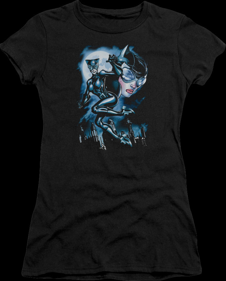 Ladies Catwoman Collage DC Comics Shirt