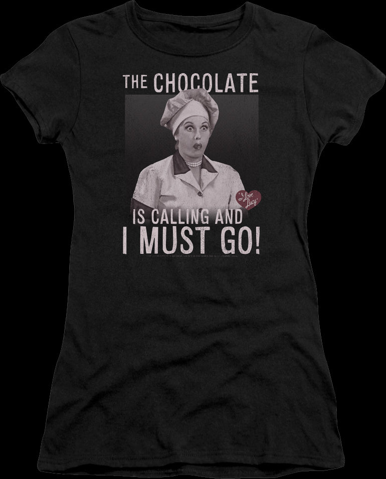 Ladies Chocolate Is Calling I Love Lucy Shirt