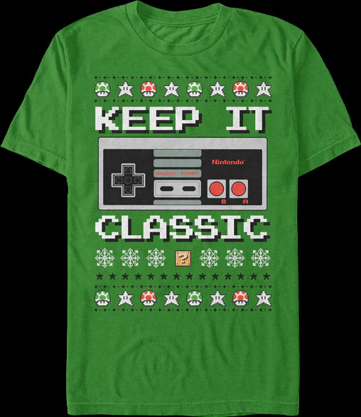 Keep It Classic Nintendo Christmas T-Shirt