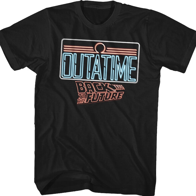 Neon License Plate Back To The Future T-Shirt