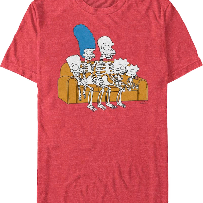 Retro Family Skeletons The Simpsons T-Shirt