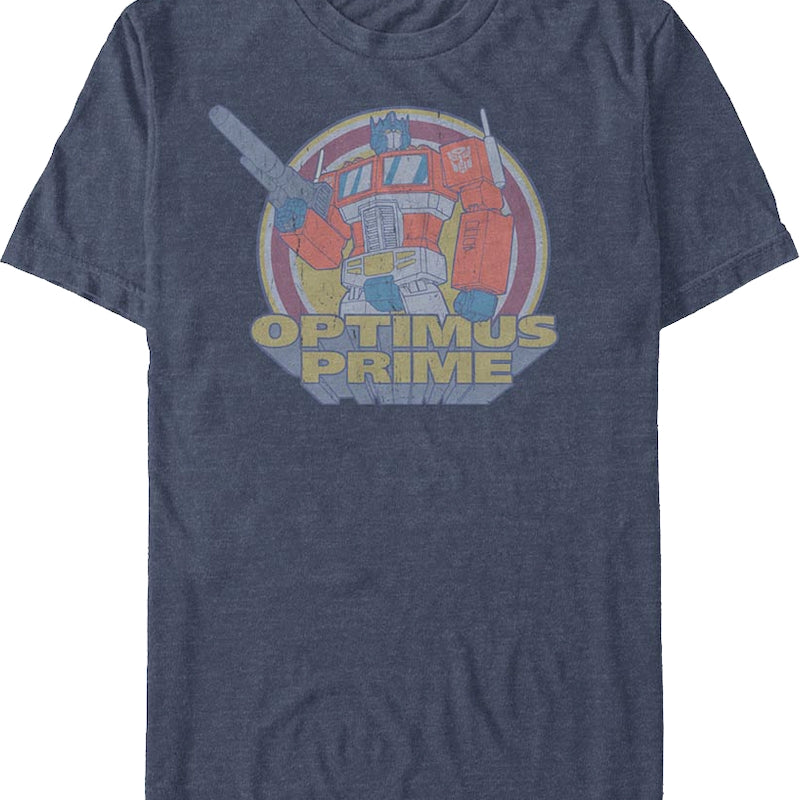 Retro Optimus Prime Action Pose Transformers T-Shirt