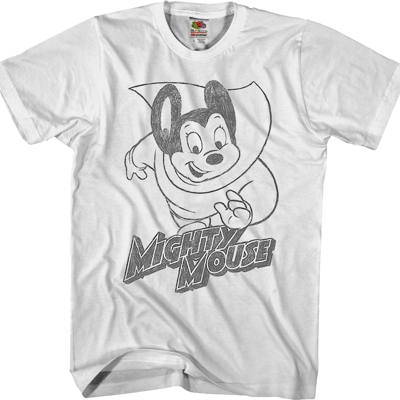 Sketch Mighty Mouse T-Shirt