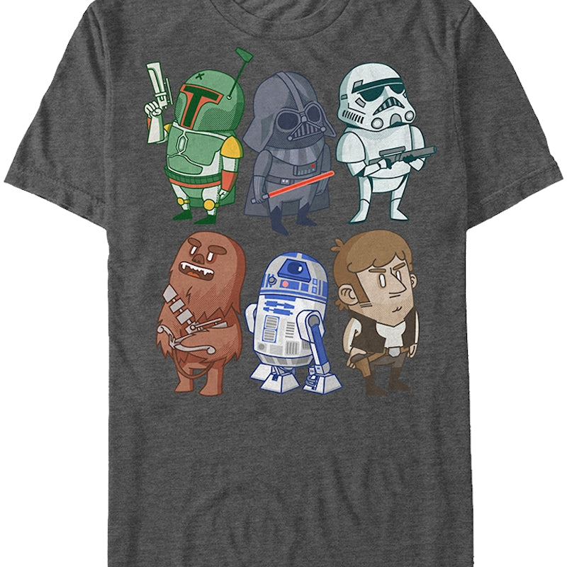 Star Wars Cartoon Characters T-Shirt