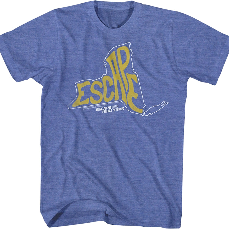 State Shape Escape From New York T-Shirt