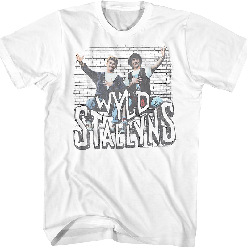 Wyld Stallyns Brick Wall Bill and Ted's Excellent Adventure T-Shirt