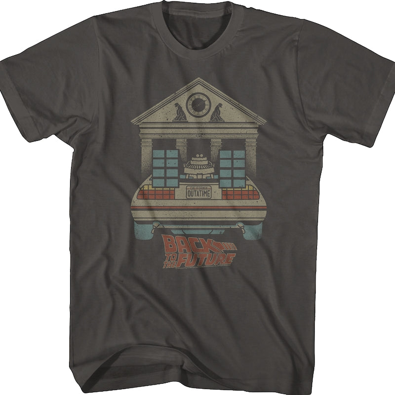 DeLorean And Clock Tower Back To The Future T-Shirt