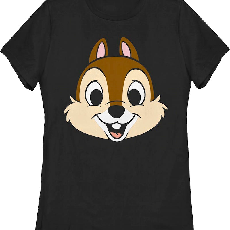 Women Black Chip's Head Chip 'n Dale Rescue Rangers Shirt