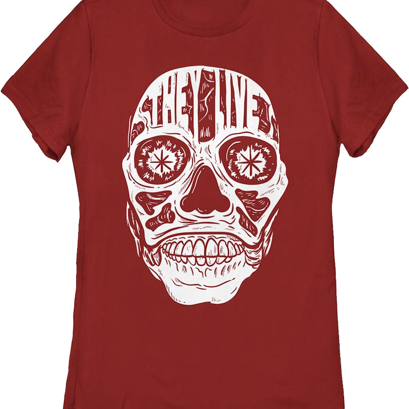 Womens Alien Face They Live Shirt