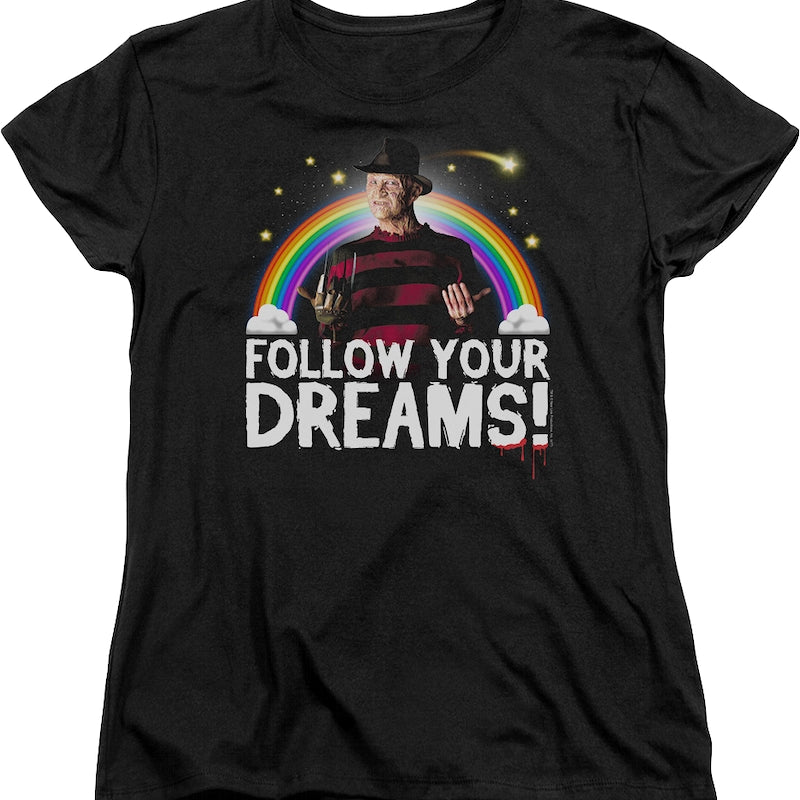 Womens Follow Your Dreams Nightmare On Elm Street Shirt