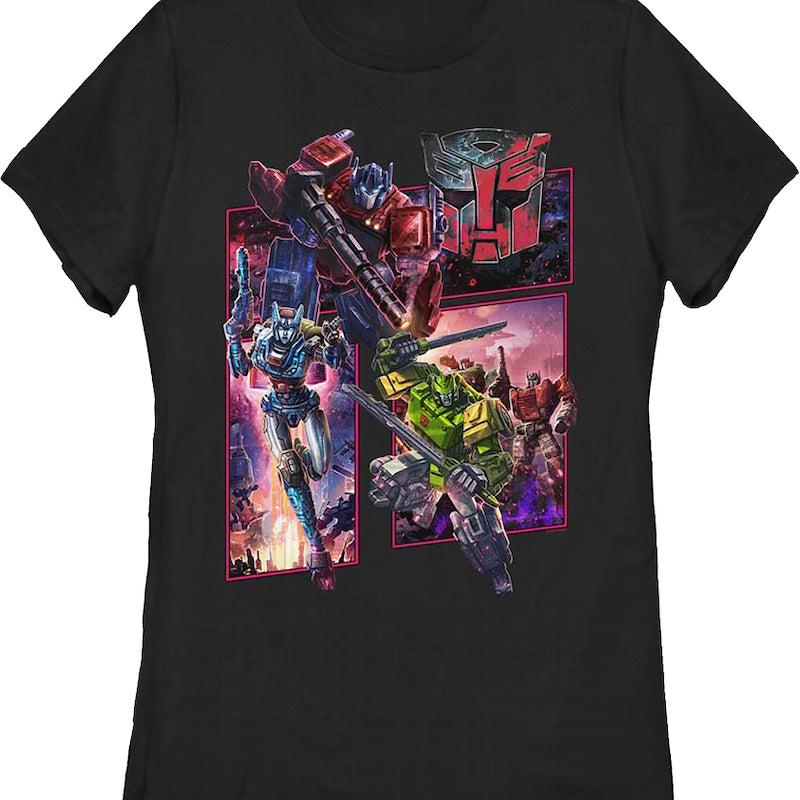 Womens Logo And Autobots Transformers Shirt