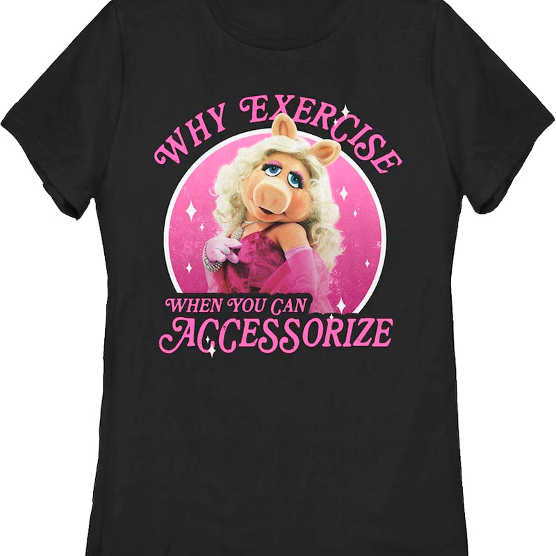 Womens Miss Piggy Why Exercise Muppets Shirt