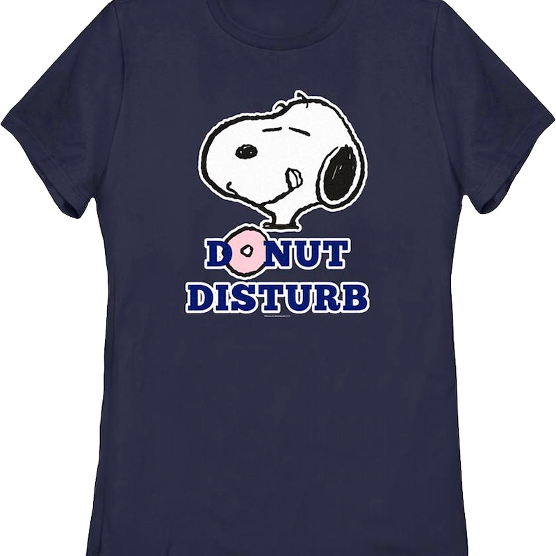 Womens Snoopy Donut Disturb Peanuts Shirt