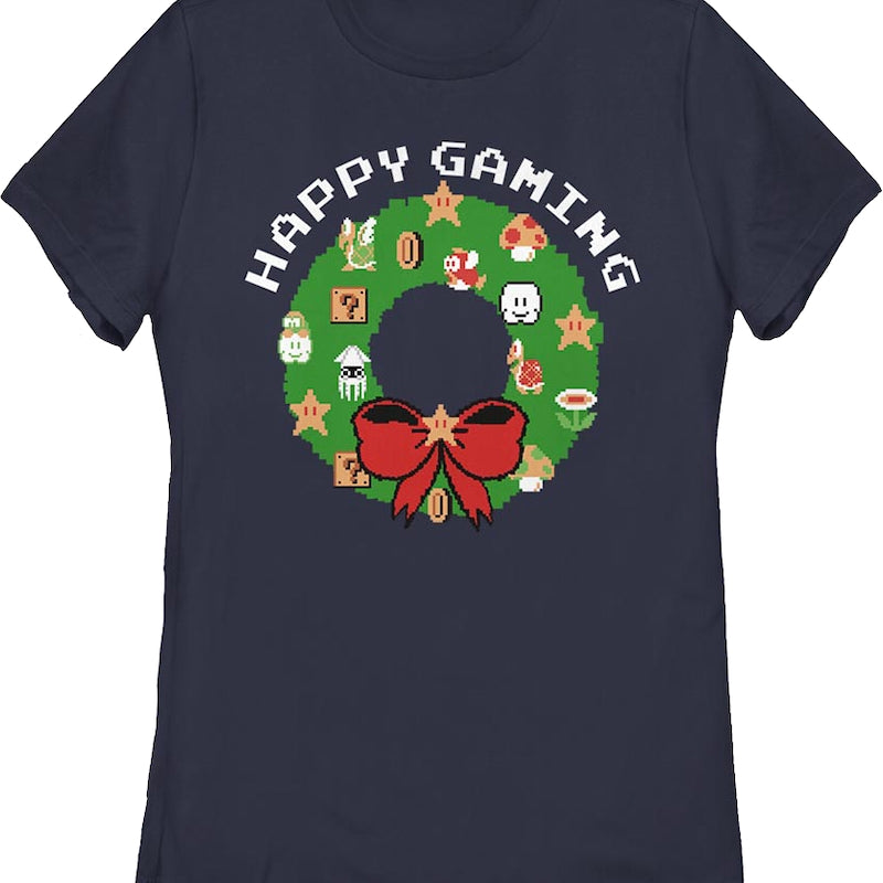 Womens Super Mario Bros. Happy Gaming Nintendo Shirt