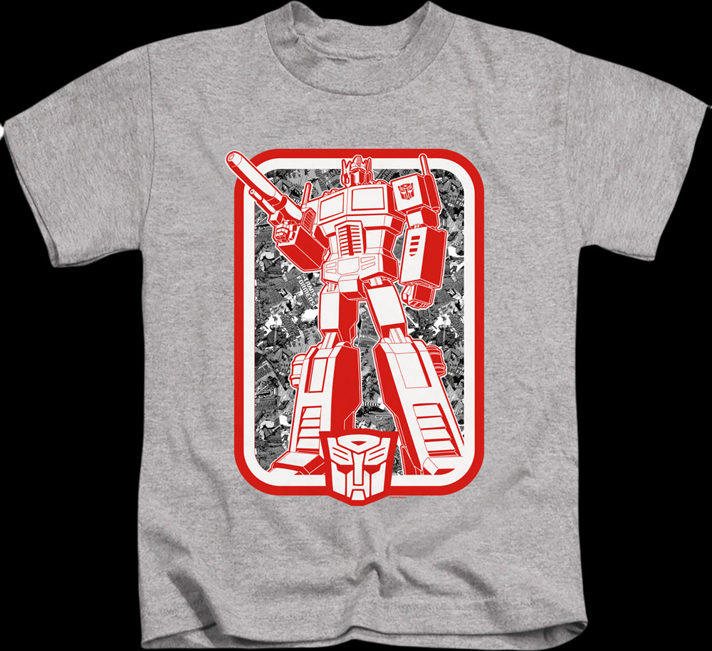 Youth Autobots Leader Optimus Prime Transformers Shirt