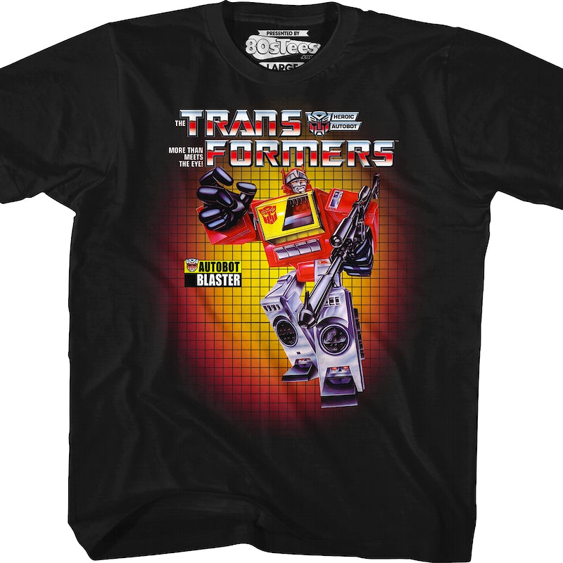 Youth Box Art Blaster Transformers Shirt