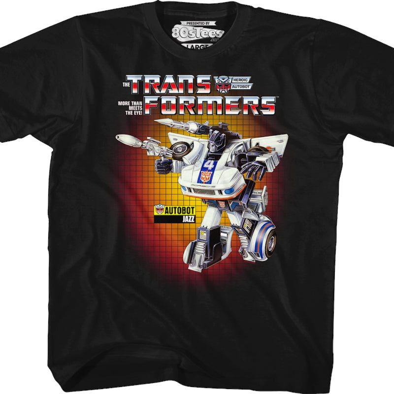 Youth Box Art Jazz Transformers Shirt