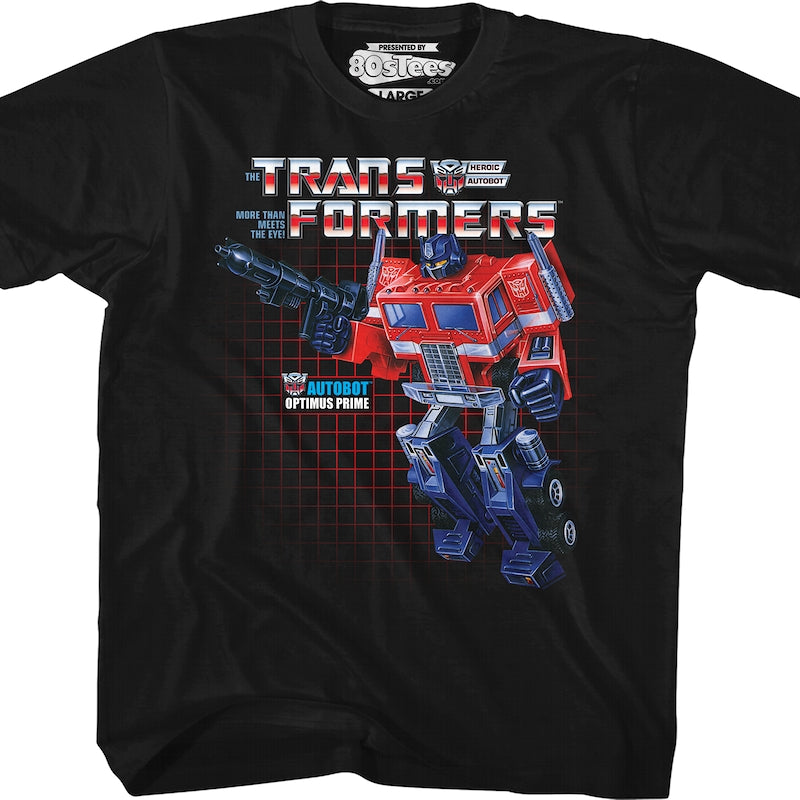 Youth Box Art Optimus Prime Shirt