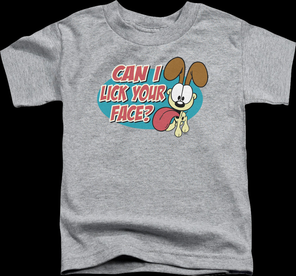 Youth Can I Lick Your Face Garfield Shirt