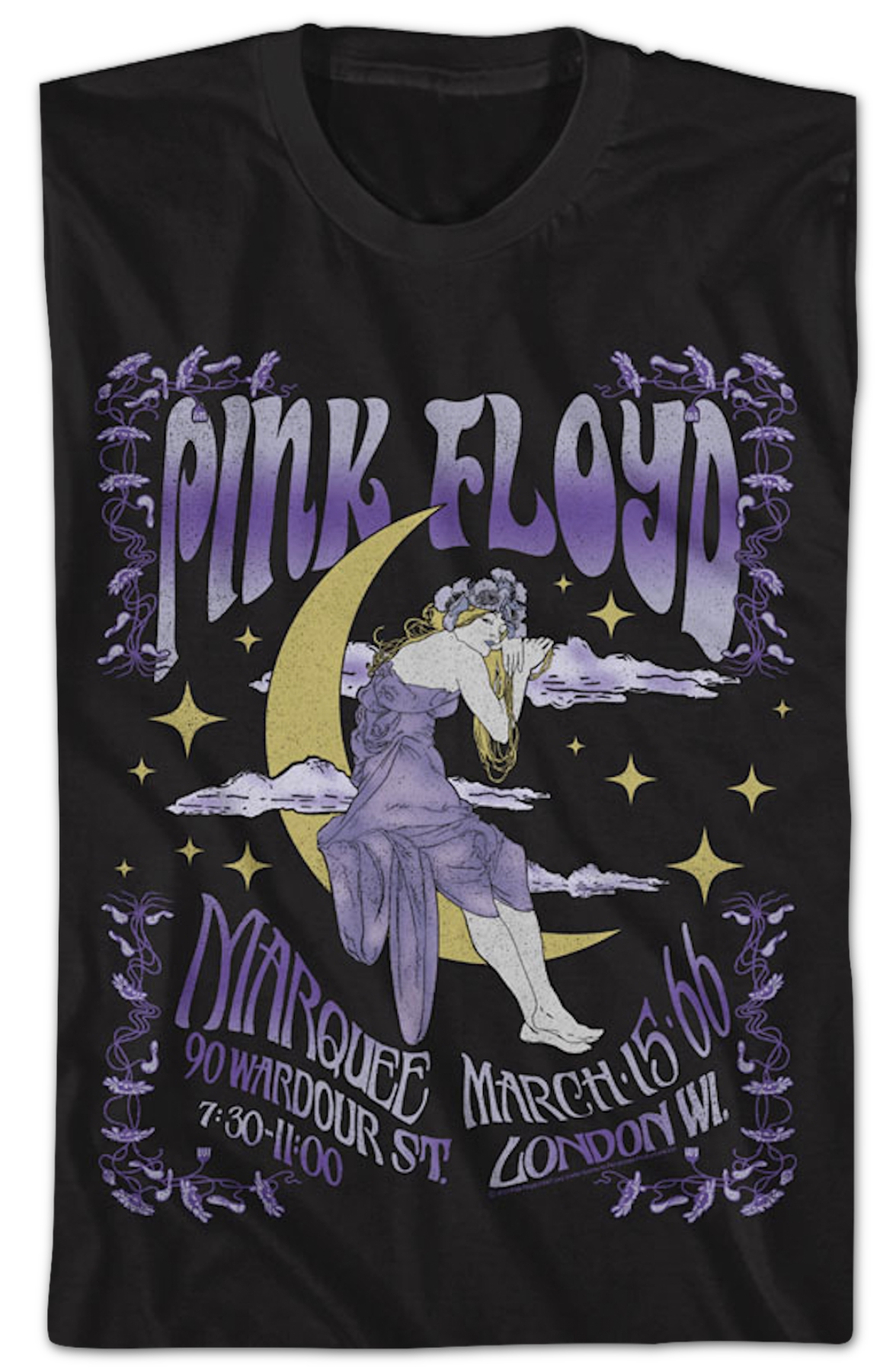1966 Moon Poster Pink Floyd T-Shirt