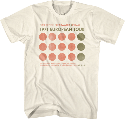 1971 European Tour Creedence Clearwater Revival T-Shirt