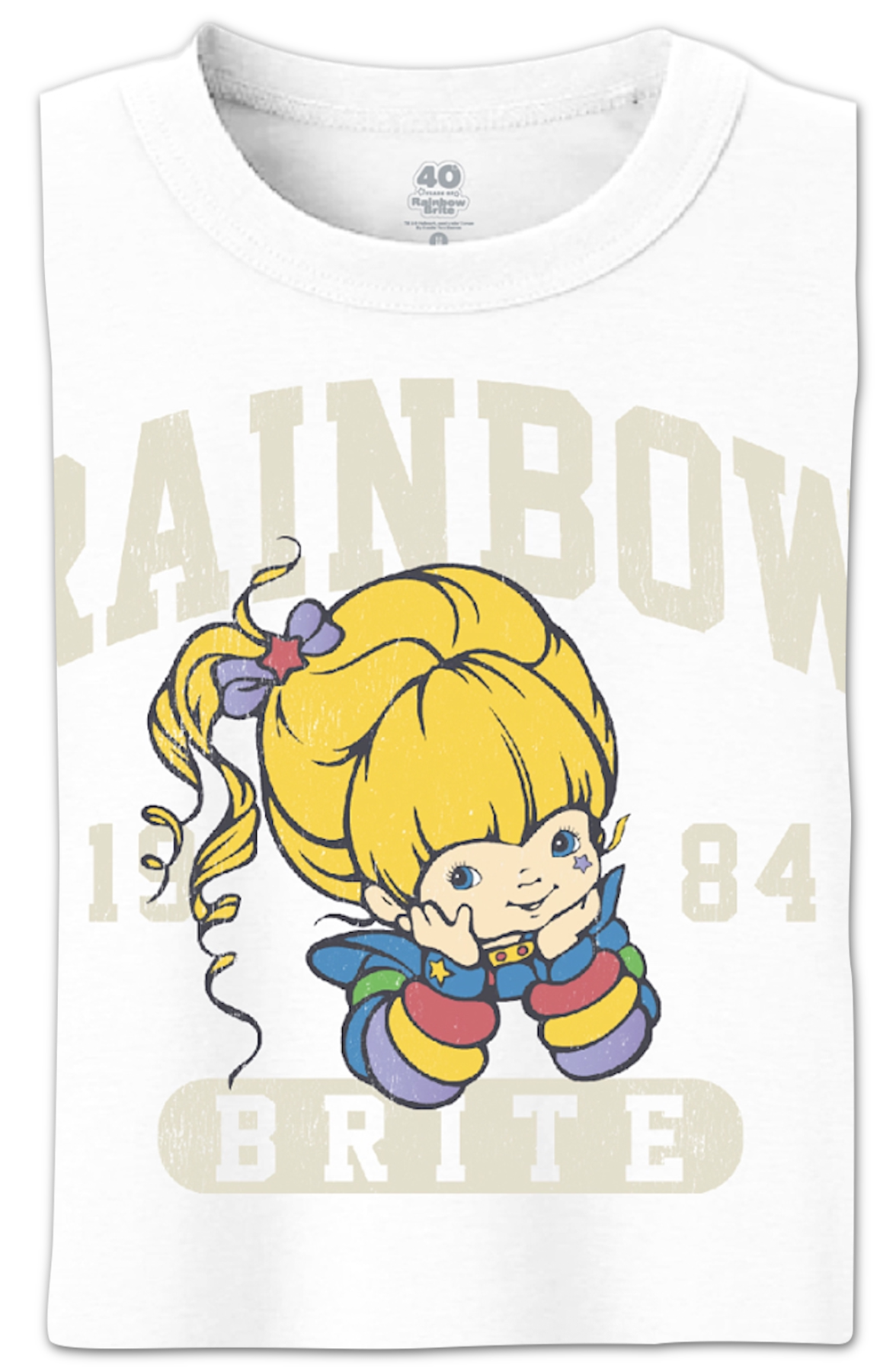 1984 Rainbow Brite Crop Top