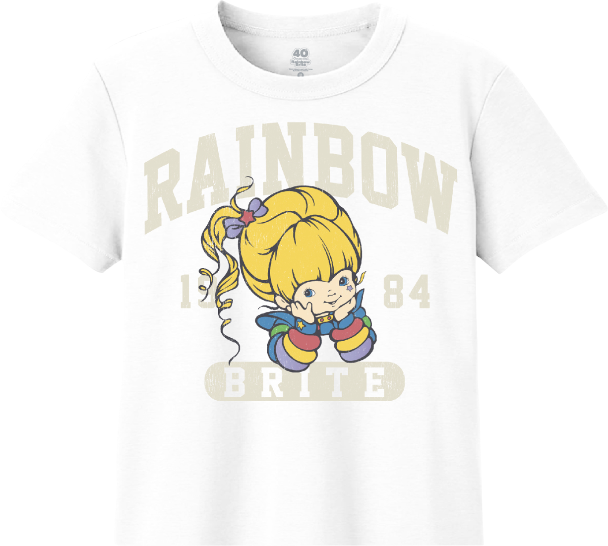 1984 Rainbow Brite Crop Top