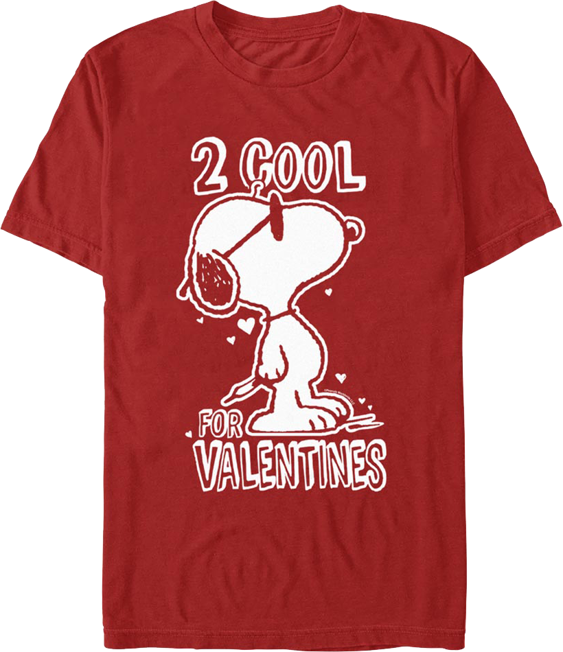 2 Cool For Valentines Peanuts T-Shirt