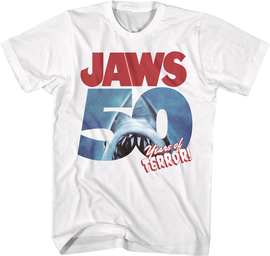 50 Years of Terror Jaws T-Shirt