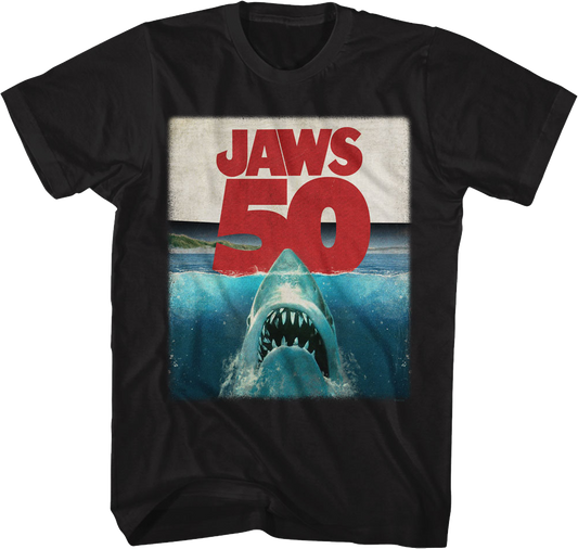 50th Anniversary Poster Jaws T-Shirt