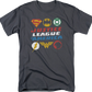 8-Bit Logos Justice League of America DC Comics T-Shirt