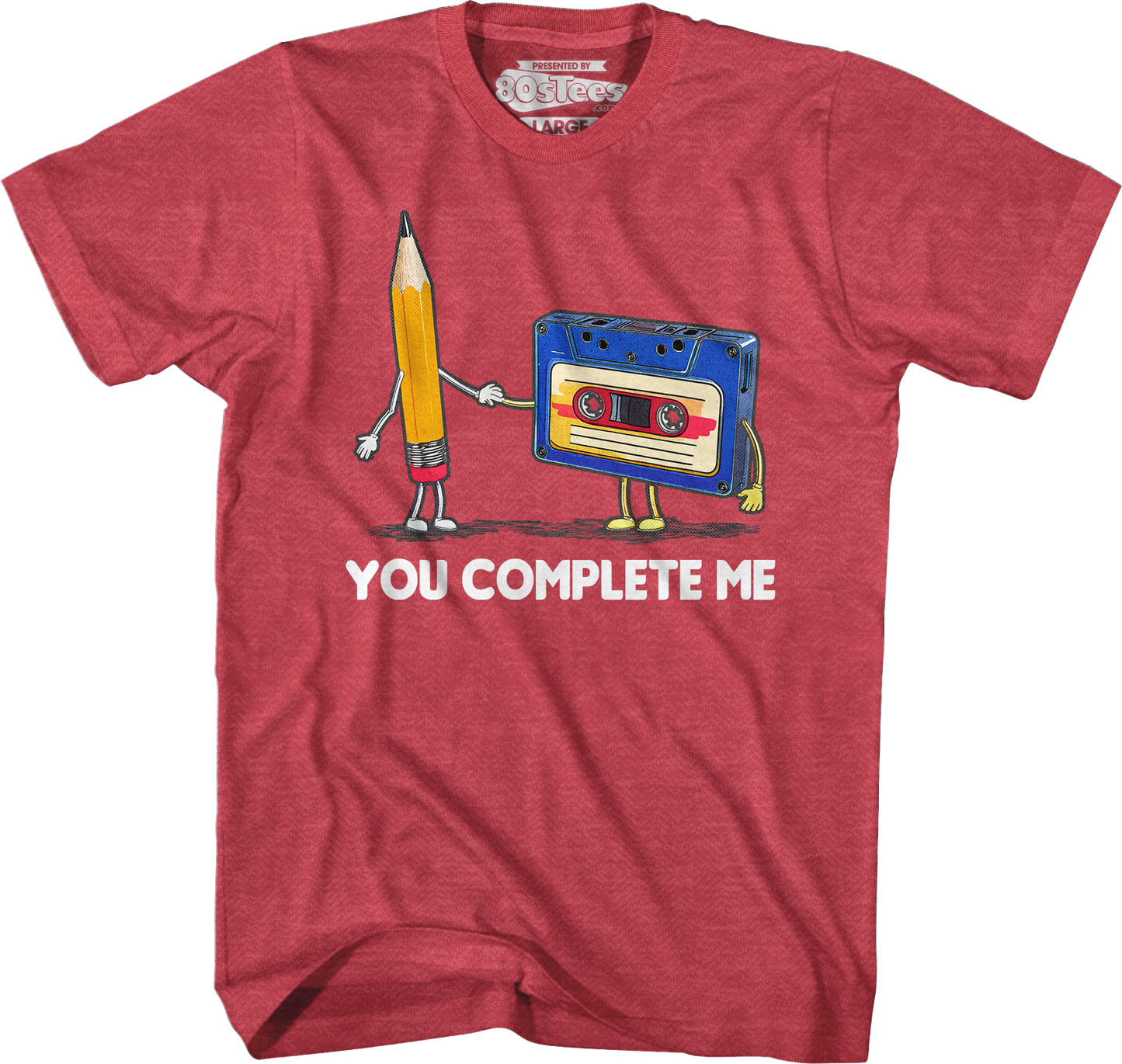 You Complete Me Pencil & Cassette T-Shirt