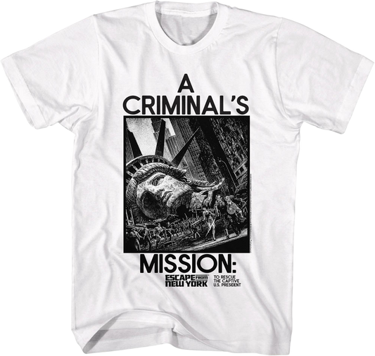 A Criminal's Mission Escape From New York T-Shirt