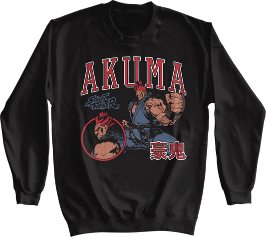 Akuma Varsity Collage Street Fighter Sweatshirt