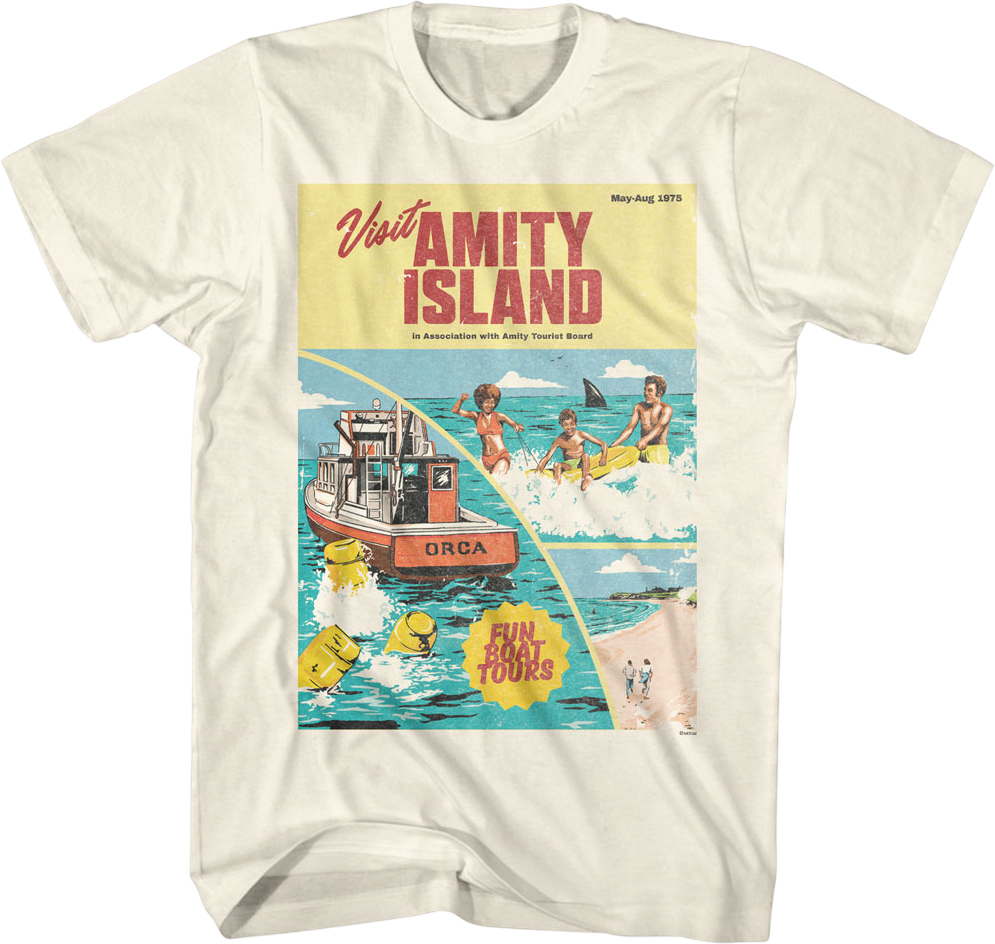 Amity Island Tourism Brochure Jaws T-Shirt