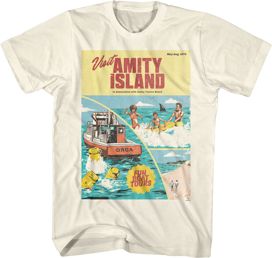 Amity Island Tourism Brochure Jaws T-Shirt