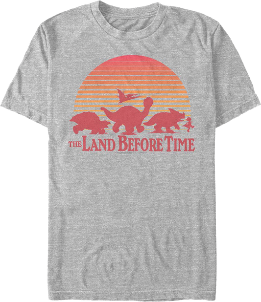 Vintage Sunset Silhouette Land Before Time T-Shirt