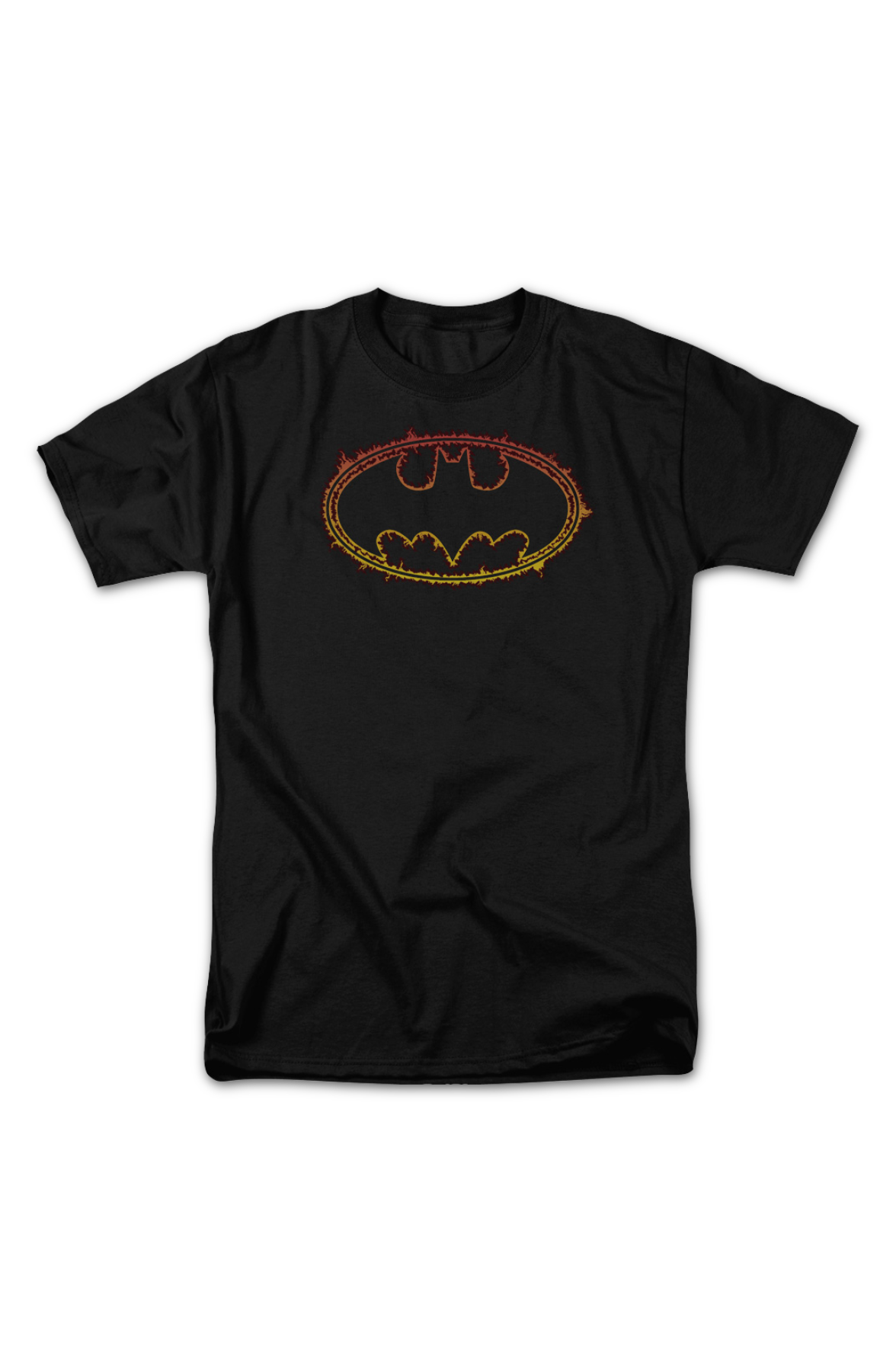 Batman Logo On Fire DC Comics T-Shirt