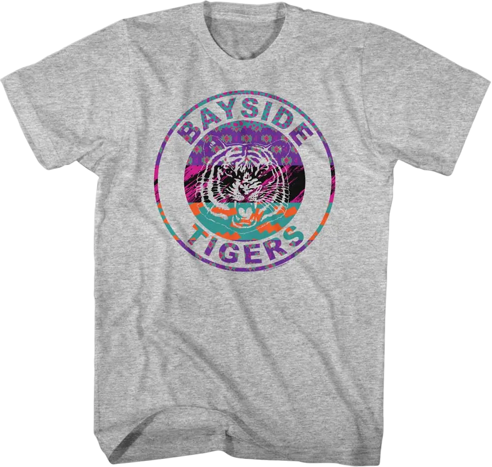 Bayside Tigers Retro Patterns Saved By The Bell T-Shirt