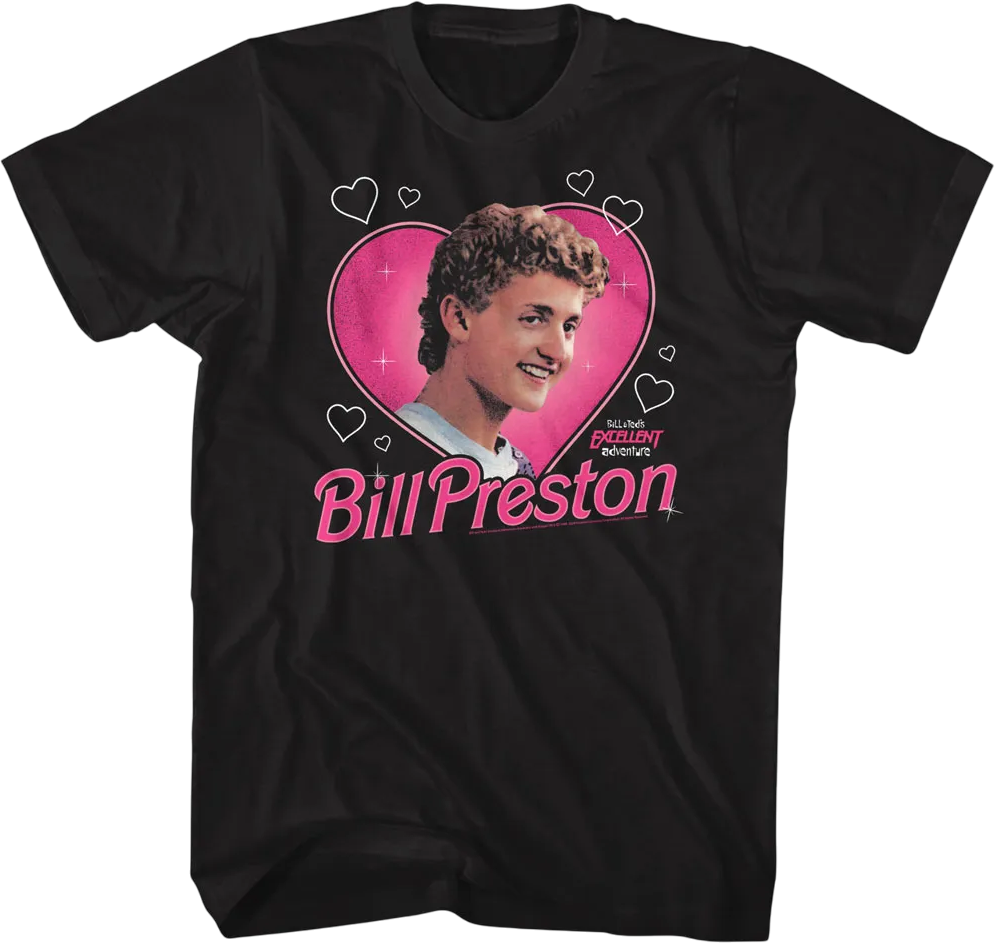 Bill Preston Hearts Bill & Ted's Excellent Adventure T-Shirt