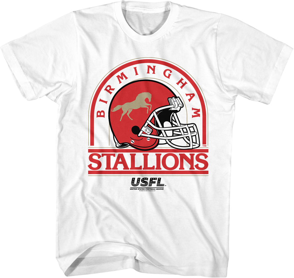 Birmingham Stallions Helmet USFL T-Shirt