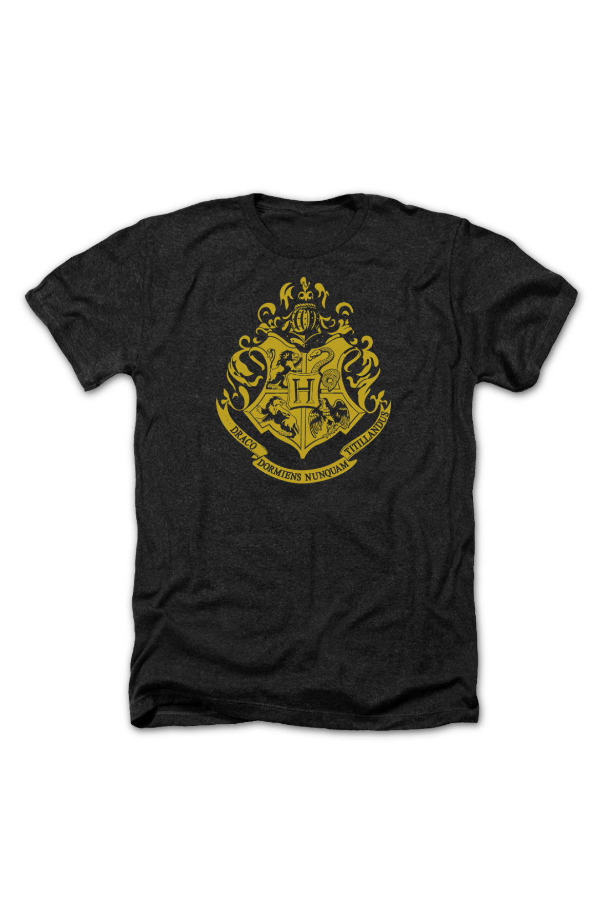 Black Heather Hogwarts Crest Harry Potter T-Shirt