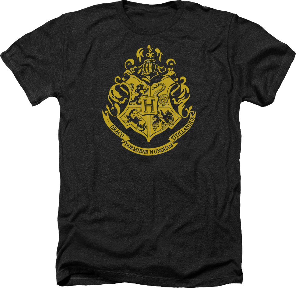 Black Heather Hogwarts Crest Harry Potter T-Shirt