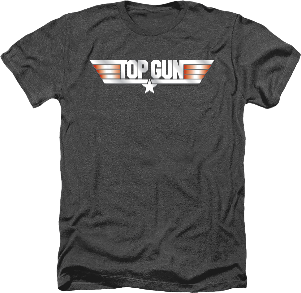 Black Heather Movie Logo Top Gun T-Shirt