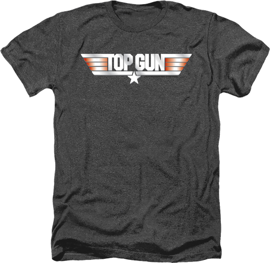 Black Heather Movie Logo Top Gun T-Shirt