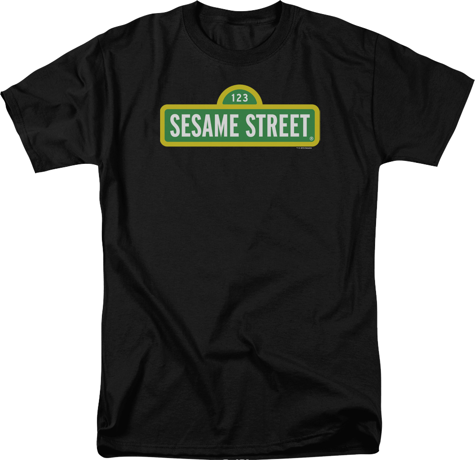 Black Sign Sesame Street T-Shirt