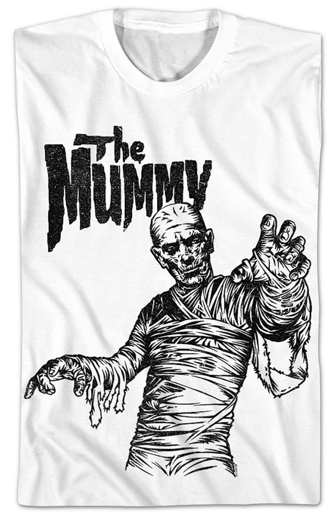Black & White Monster The Mummy T-Shirt